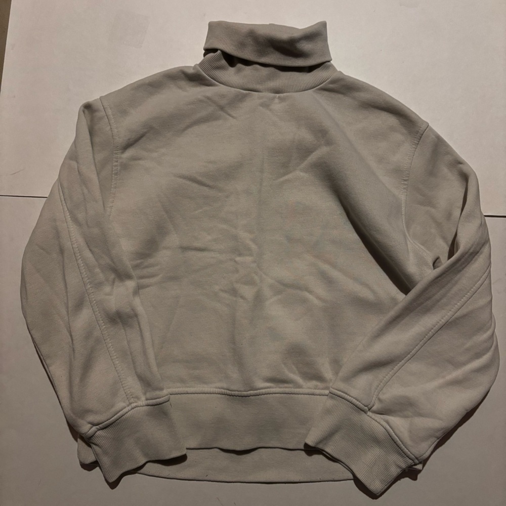 light grey zara turtleneck sweatshirt